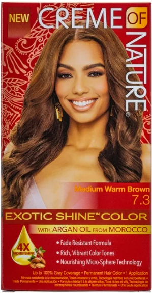 Creme of Nature Exotic Shine Color Medium Warm Brown 7.3