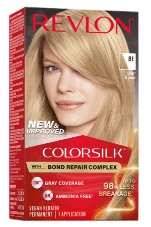 Revlon ColorSilk with Bond Repair Complex Permanent Hair Dye, Light Blonde 81