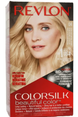 Revlon ColorSilk with Bond Repair Complex Permanent Hair Dye, Ultra Light Natural Blonde 04